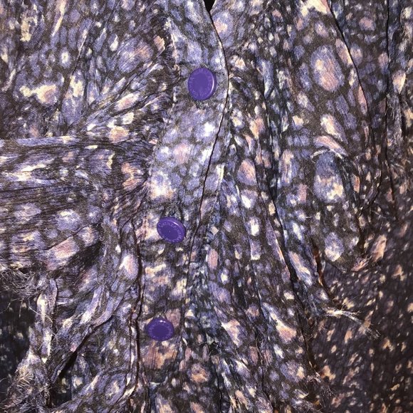 Catherine Malandrino Floral Ruffle Silk Blouse - Picture 11 of 15